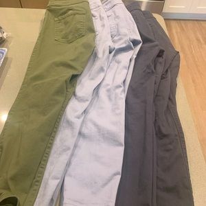 Loft High Rise Button Crop Pant, Size 10, 5 Pairs